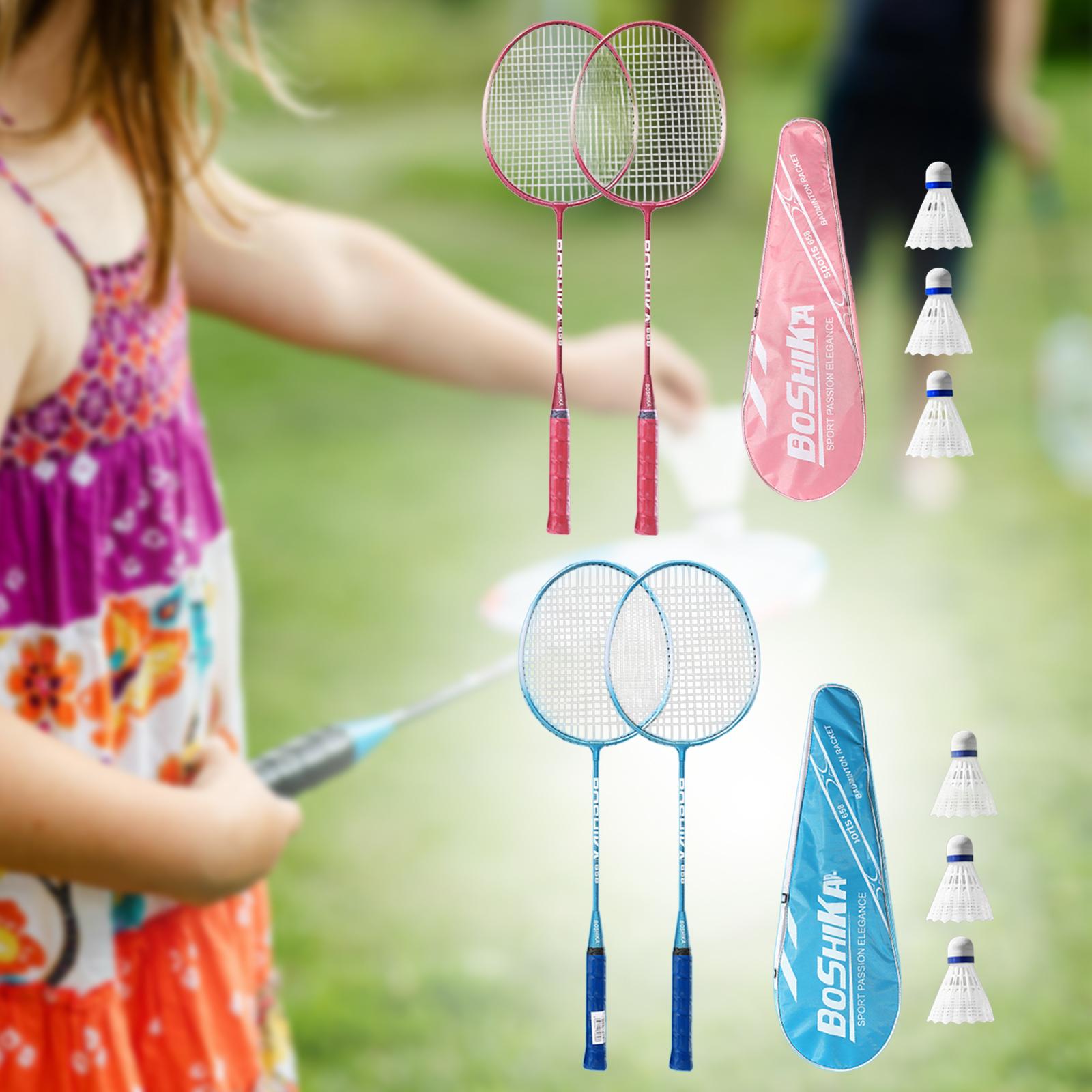 Badminton Junior - 2x Set Raket Bulu Tangkis untuk