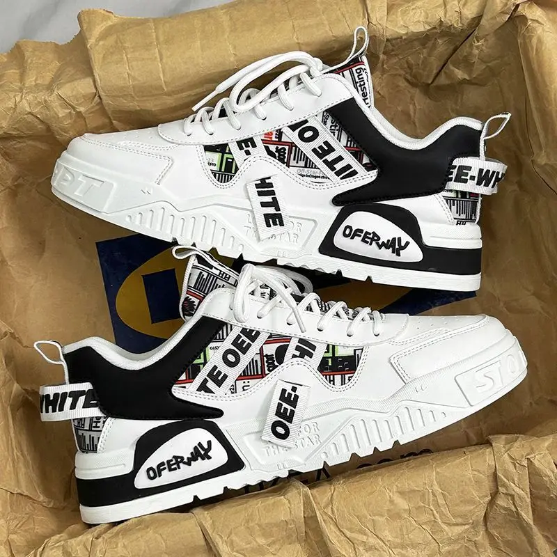 Badminton Shoes - Sepatu kets kulit Skateboard untuk pria,