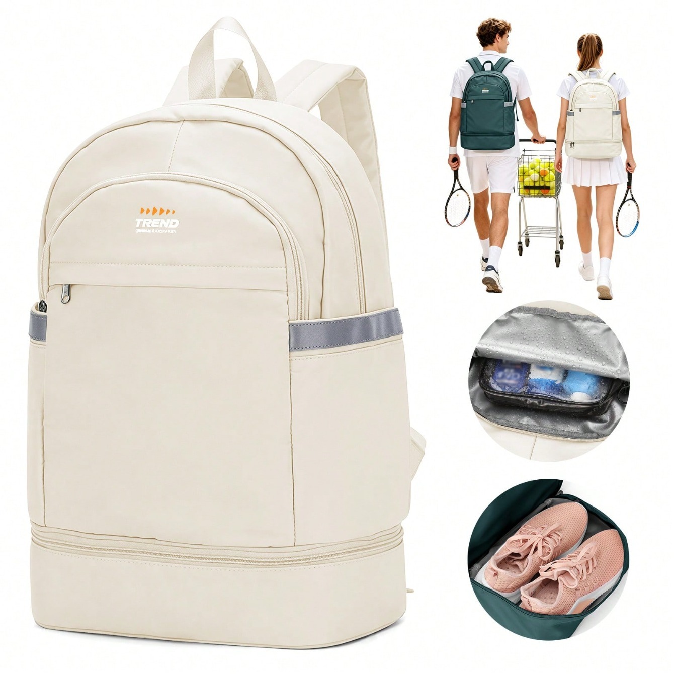 Badminton Shoes - Ransel Wanita Kasual, Ransel Olahraga Minimalis,