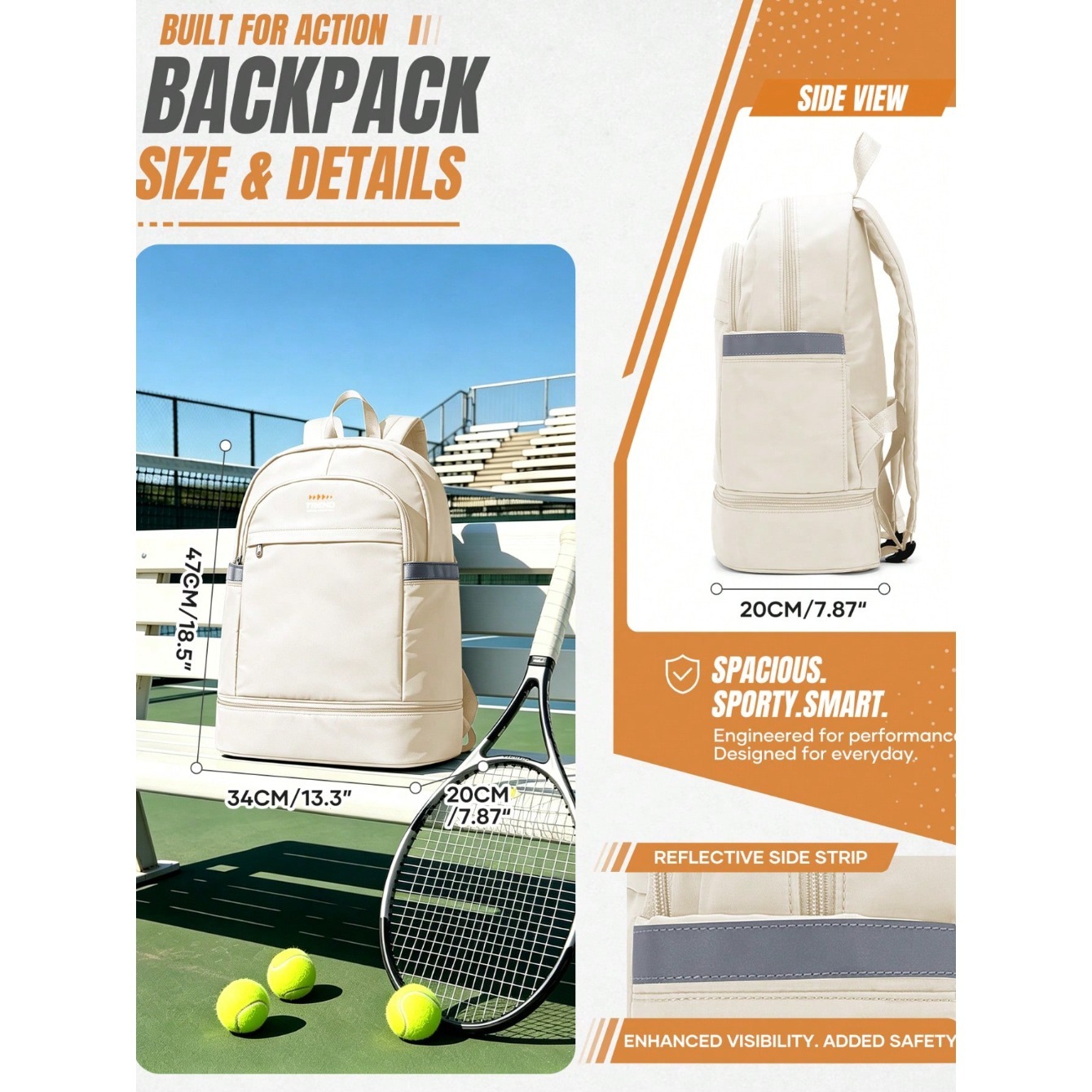 Ransel Wanita Kasual, Ransel O - Badminton Shoes ulasan dan harga